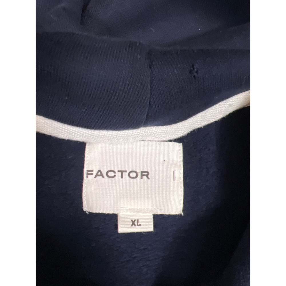 T Factor Navy Blue W Graphic Hoodie Pink Drawstring Wiz Sleeve Embroidery XL - Picture 5 of 7